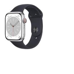Apple Watch (Series 8) 2022 GPS 45 mm - Aluminium Argent - Bracelet sport Noir