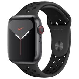 Apple Watch (Series 5) 2019 GPS 44 mm - Aluminium Argent - Bracelet sport Noir