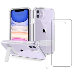 Coque iPhone 11 et 2 écrans de protection - TPU - Transparent