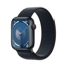 Apple Watch Series 9 (2023) GPS + Cellular 45 mm - Aluminium Minuit - Boucle sport Bleu