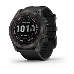 Montre Garmin Cardio GPS Fenix 7X Sapphire Solar Edition - Noir