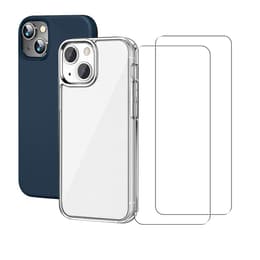 Coque iPhone 13 et 2 écrans de protection - TPU - Transparent