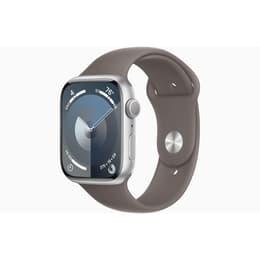 Apple Watch Series 9 (2023) GPS 45 mm - Aluminium Argent - Bracelet sport Gris