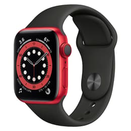 Apple Watch Series 6 (2020) GPS 40 mm - Aluminium Rouge - Bracelet sport Noir