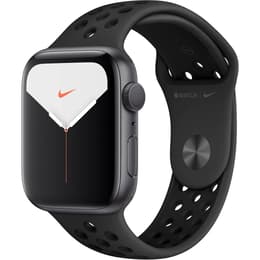 Apple Watch Series 5 (2019) GPS + Cellular 44 mm - Aluminium Gris sidéral - Bracelet sport Nike Noir