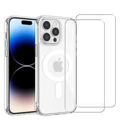 Coque iPhone 14 Pro Max et 2 écrans de protection - TPU - Transparent