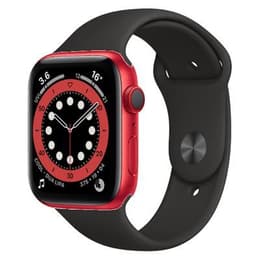 Apple Watch Series 6 (2020) GPS + Cellular 44 mm - Aluminium Rouge - Bracelet sport Noir