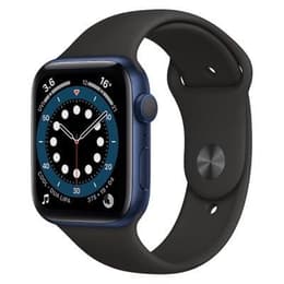 Apple Watch Series 6 (2020) GPS 44 mm - Aluminium Bleu - Bracelet sport Noir