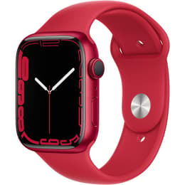 Apple Watch Series 7 (2021) GPS 45 mm - Aluminium Rouge - Bracelet sport Rouge