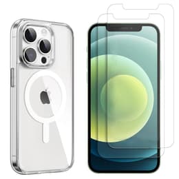 Coque iPhone 12/12 Pro et 2 écrans de protection - TPU - Transparent