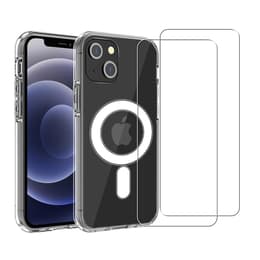 Coque iPhone 13 mini et 2 écrans de protection - TPU - Transparent