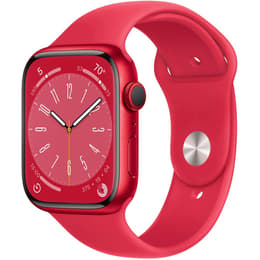 Apple Watch Series 9 (2023) GPS 45 mm - Aluminium Rouge - Bracelet sport Rouge