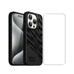 Coque Back Market iPhone 15 Pro et écran de protection - Plastique recyclé - Noir