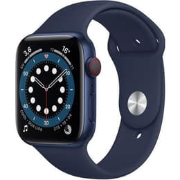 Apple Watch Series 6 (2020) GPS + Cellular 44 mm - Aluminium Bleu - Bracelet sport Bleu