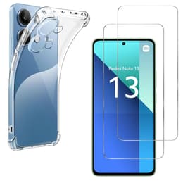 Coque Xiaomi Redmi Note 13 4G et 2 écrans de protection - TPU - Transparent