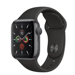 Apple Watch Series 5 (2019) GPS + Cellular 40 mm - Aluminium Gris sidéral - Bracelet sport Noir